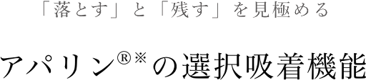 アパリン®の選択吸着機能