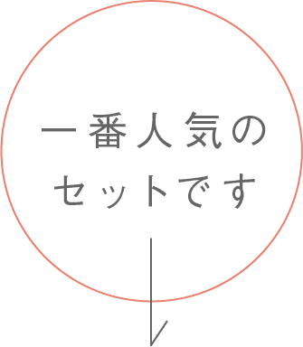 一番人気のセットです